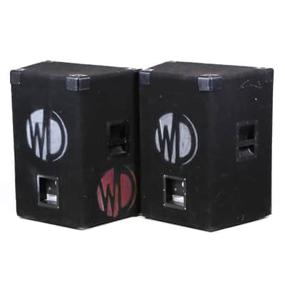 1990s JBL MR 838 3-Way Large Studio Live PA Monitors Black Carpet Cabinets 18” 10” Horn Speakers Bass Monitor Set image 8
