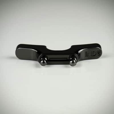 INDe SBM SBMini Snare Strainer and Universal Butt Plate Plate Set - Black Nickel Plated imagen 6