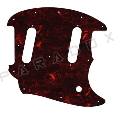 Custom Pickguard For 2024 - 2026 Made in Mexico Fender Player II Mustang  - Faux Tortoise Shell/White/Black/White .090"