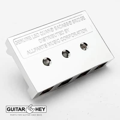 NEW Leo Quan® Badass I™ Bass Bridge for 4-string BC Rich Spector Kramer - CHROME image 2