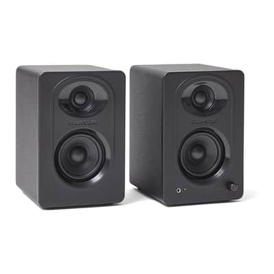 Samson SAM30 3-Inch Powered Studio Monitors Pair Featuring Polypropylene Woofer and 3/4-inch Silk-Dome Tweeter in MDF with Textured Vinyl Covering (Black) image 2