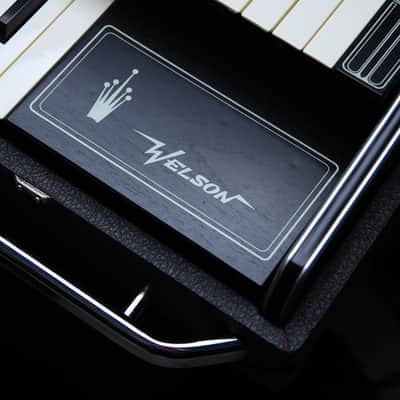 (Video) *Serviced* c.1970s Welson Meteor Super Rare Vintage Italian Combo Organ w/ Roland Style Magic Band Rhythm Drum Machine Section, Lid & Case | Italian Synthesiser Analog Synth Organ Double Manual Bass Made in Italy image 7