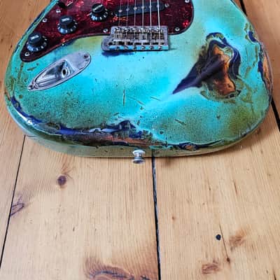 Fender Stratocaster Surf Green Heavy age relic image 1