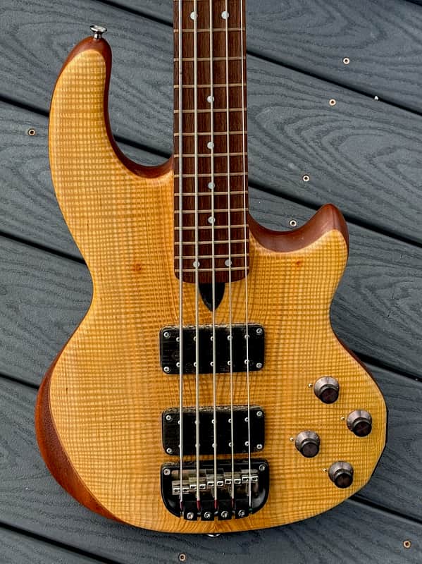 Wal Mk. II 5 string Bass 1990 stunning figured Olive Ash 1 of a kind & ready for your collection ! image 1