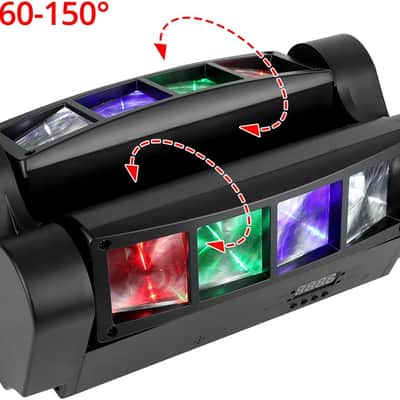 Moving Head DJ Lights, 8 x 3W RGBW Beam Stage Light, 540 Degree XY Axis with 4 Lighting Modes, Sound Activated DMX512 for Disco, Karaoke, Party, Stage, DJ Events image 1