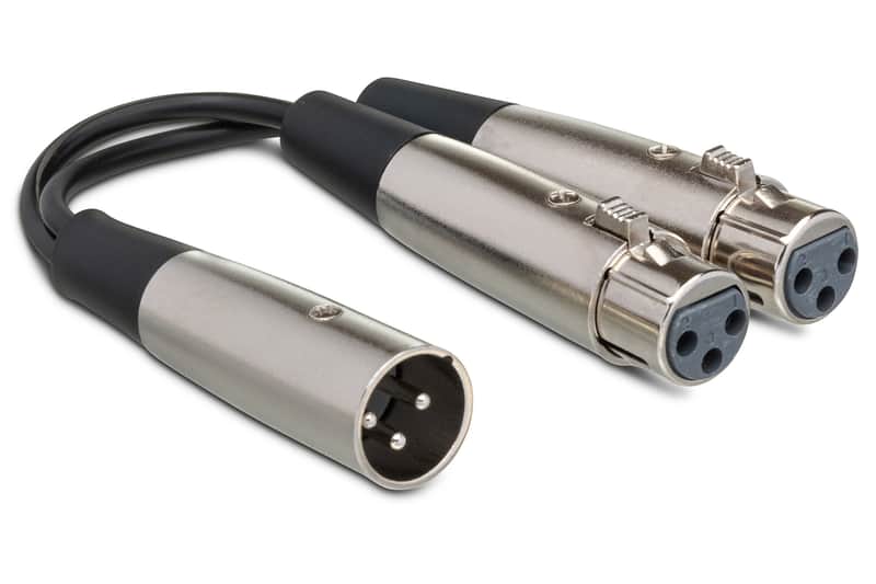 Hosa YXF-119 Y Cable XLR3M to Dual XLR3F image 1