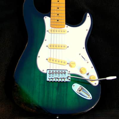 XX-Light 5.7 lb. Greenburst Swamp Ash Strat 2024+ Working Bridge Tone+7 Sound Switching+Treble Bleed+SRV Pickups +Rosewood/Maple Neck+Leveled+Crowned, Thin Neck, Polished Frets+Full Setup! image 1