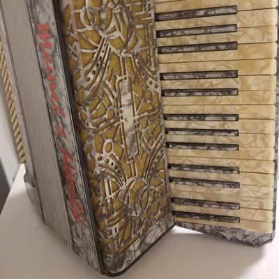 Rare Antique German Accordion Meinel & Herold Klingenthal + Original Solid Case image 3
