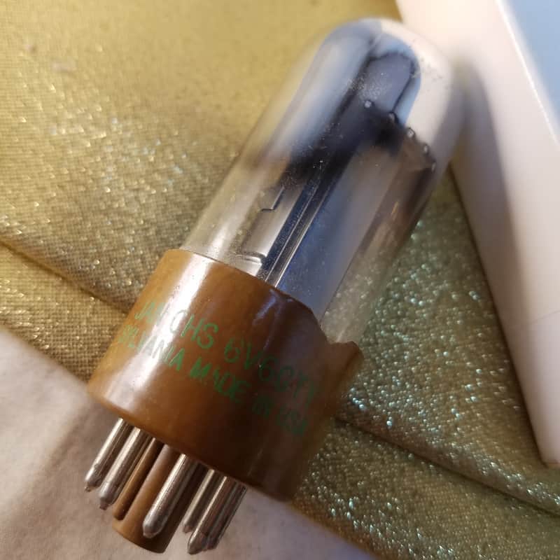 Sylvania JAN-CHS-6V6GTY tNOS AT1000 TESTED Vacuum Tube brown base military Premium Beam Power 6V6 1949-1967 image 1