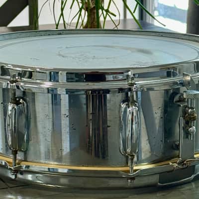 Slingerland No. 141 Festival Model 5x14" 8-Lug Chrome Over Steel Snare Drum with Rapid Strainer 1973 - 1979 - Chrome image 3