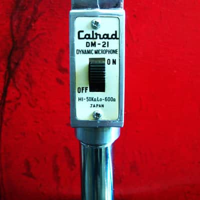 Vintage 1960's Calrad DM21 dynamic omni-directional microphone Dual Z / Hi Z harp mic w cable Olson Lafayette image 4