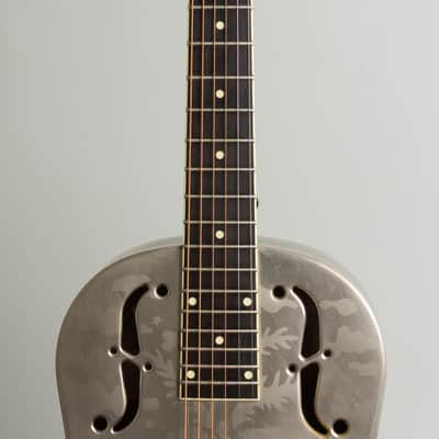 National  Style 0 Replicon Resophonic Guitar (2008), ser. #13863, original black hard shell case. image 8