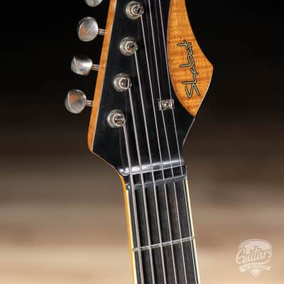 Shabat Lion Special Swamp Ash Baritone w/ Ebony Fretboard & Lollar P-90s – Black image 5
