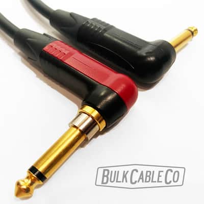 3.5 FT - Mogami 2524 Silent Guitar Cable - Neutrik "No Pop" Right Angle Connector To Neutrik Right Angle Gold Right Plug - NP2RX-AU-SILENT To NP2RX-B Ends image 2