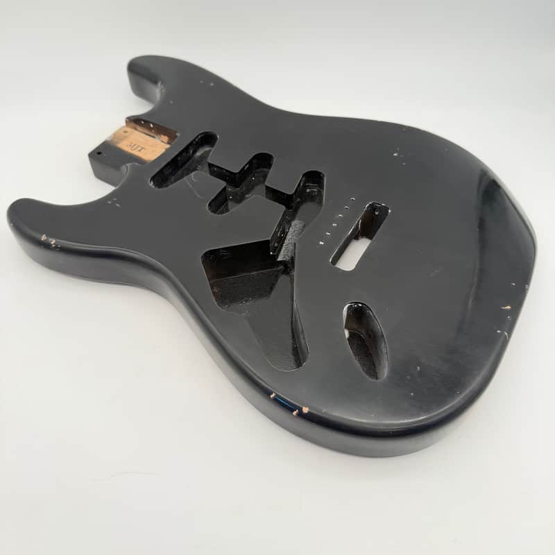 MJT Stratocaster Relic Body Alder Nitro Lefty Black mjt6668 image 1