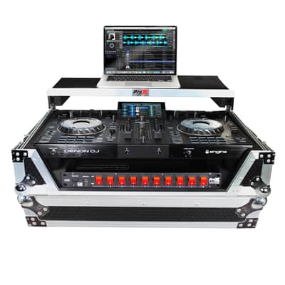 ProX XS-PRIME2 LT Flight Case for Denon Prime 2 DJ System Silver on Black image 11