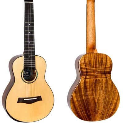 Flight Voyager EQ-A Concert Ukulele - solid spruce image 2