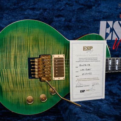 ESP USA Custom Shop Eclipse FR Flame Maple Top Lime Burst 2022 w/OHSC image 11