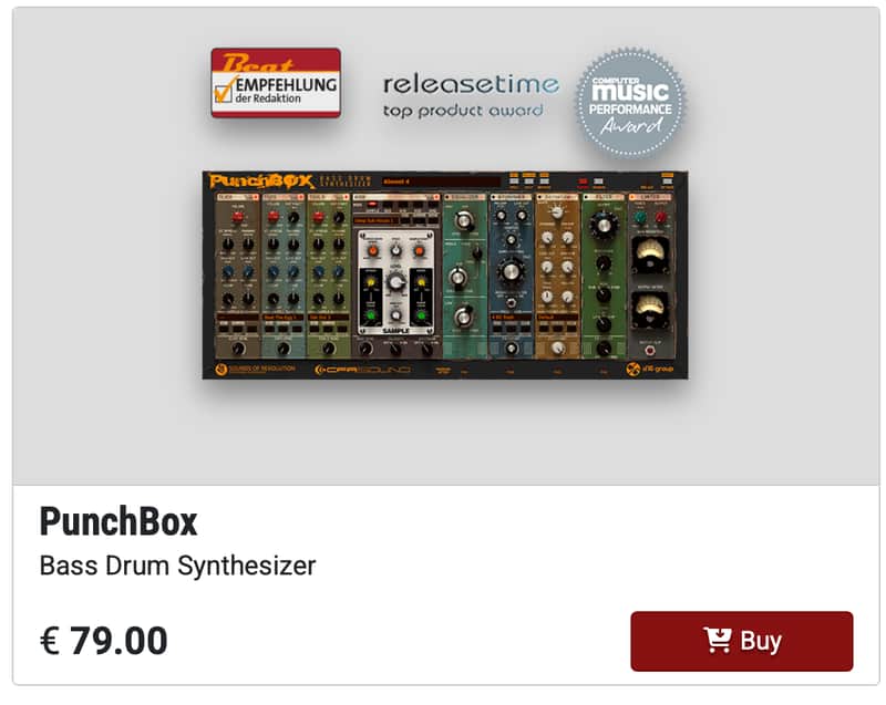 D16 Group PunchBox Bass Drum Synthesizer Plugin Licence image 1