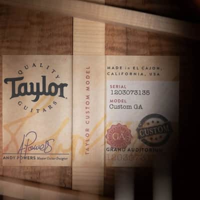 Taylor Custom #12343 Grand Auditorium Acoustic/Electric Guitar - Master Grade Koa with Hardshell Case image 20