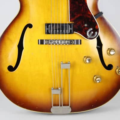 RARE 1966 Vintage Epiphone Broadway E252 Archtop Guitar Sitka Spruce/Maple/Brasilian Rosewood Mini-Humbuckers USA 1960s image 8