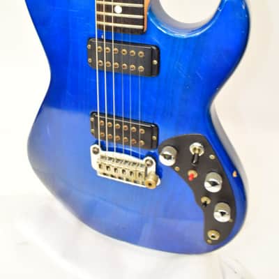 Vintage 1980's G&L F-100 Series II Electric Guitar, Transparent Blue w/ Case image 4