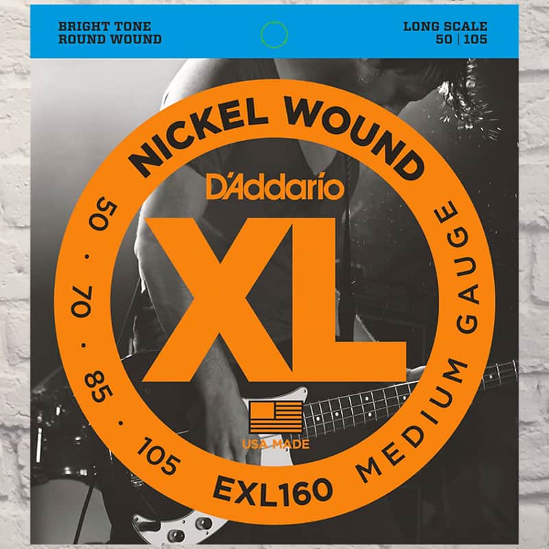 D'Addario EXL160 Medium Nickel Wound 4 Bass Strings 50-105 image 1