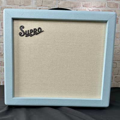 Supro Amulet 1614 RT 1 x 12-inch 15-watt Tube Combo Amp - Trinidad Blue and Cream image 1