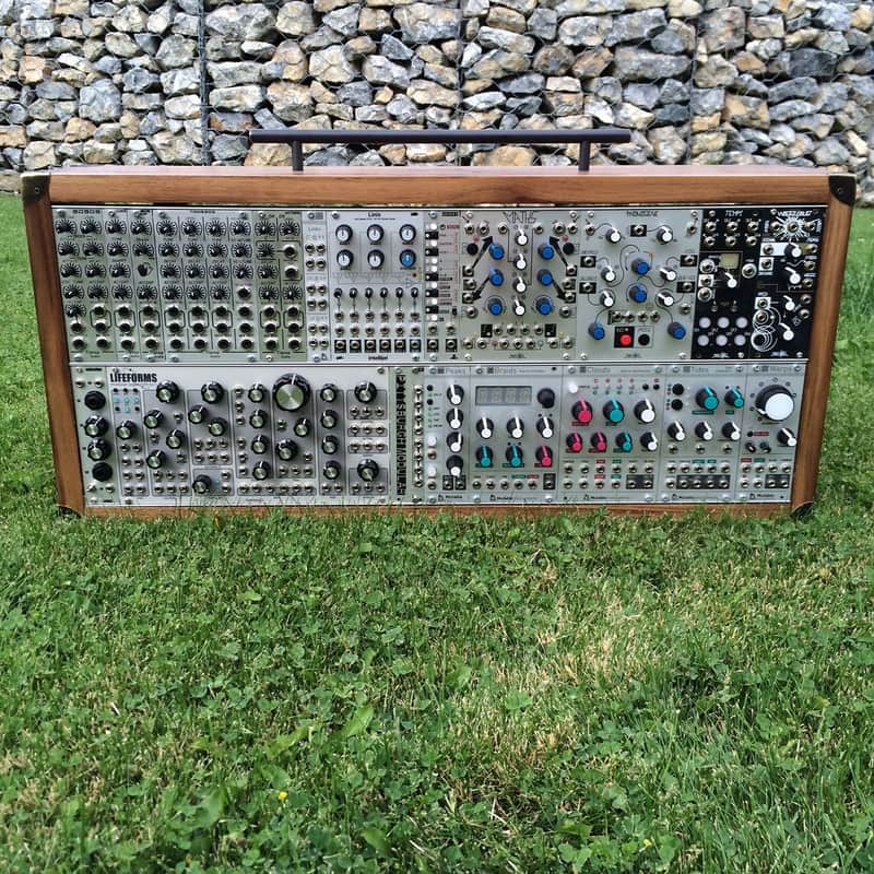 Custom Built Eurorack Synth with hand made studio suitcase and power. image 1