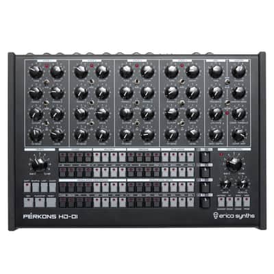 Erica Synths PĒRKONS HD-01 Drum Machine Synthesizer - Black image 1