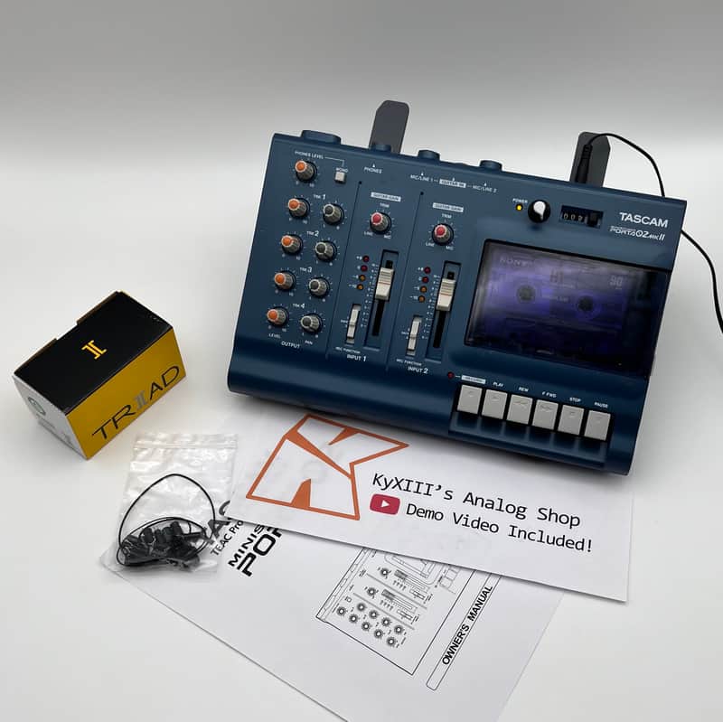 Serviced & Modified TASCAM Porta 02 MKII Ministudio Multitrack 4-Track Cassette Recorder - Pitch Modded image 1