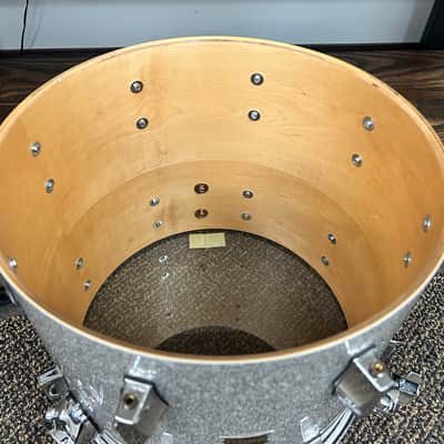 Vintage FIBES Austin Jasper Maple / Gum Shell 14x12 Floor Tom in Silver Sparkle image 10