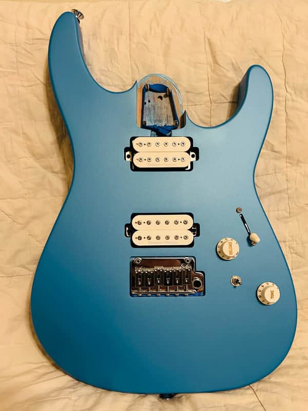 Charvel DK24 HH Pro Mod Dinky LOADED BODY Seymour Duncan Gotoh Matte Frost Blue image 1