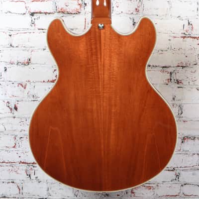 D'Angelico Premier DC Semi-Hollow Electric Guitar Double Cutaway w/ Stop-Bar Tailpiece & HSC  Natural USED image 7