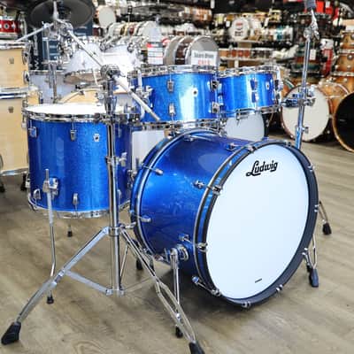 Ludwig Neusonic Mod2 4-Piece Shell Pack 10/12/16/22 (Blue Super Sparkle) image 10
