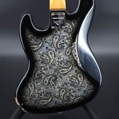 Fender Custom Shop Limited Edition Jazz Bass Relic 3A Rosewood Fingerboard 2024 - Black Paisley image 9