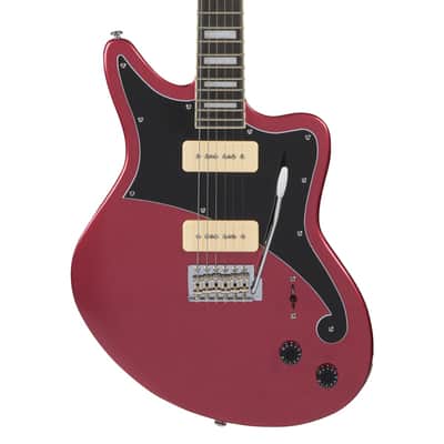 D'Angelico Premier Bedford Solid Body Electric Guitar, Oxblood with Gig Bag image 5