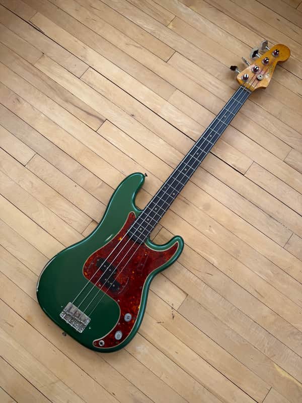1962 Fender Precision Bass Guitar Sherwood Green image 1
