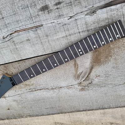 Reverse headstock 22 fret Shred Guitar Neck Replacement 25.5 scale Steel frets fast neck DIY image 7