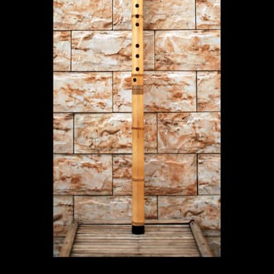 Long-Xiao Flute-Smoked Bamboo – Concert-Tuned Key E/D/C/B (Lowest Note), 8 Holes, 3 Piece - Smoked Finish with Lacquer Protection Inside, Xiao's tail is covered with buffalo horns image 5