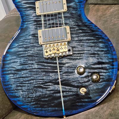 PRS ( Mint) Santana Retro (One Piece Top) Quilted Maple 10-top 2022 - Charcoal Blue image 6