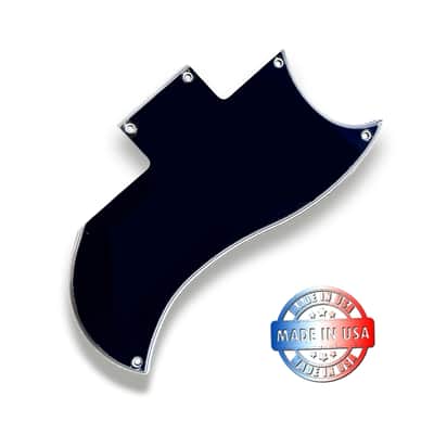 Gibson SG Standard/ '61 Reissue Pickguard Half Face 5 Ply Black Made in USA by WD image 2