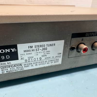 Sony ST-J60 Stereo FM Tuner Digital Vintage Tested Working!  Good Shape image 12