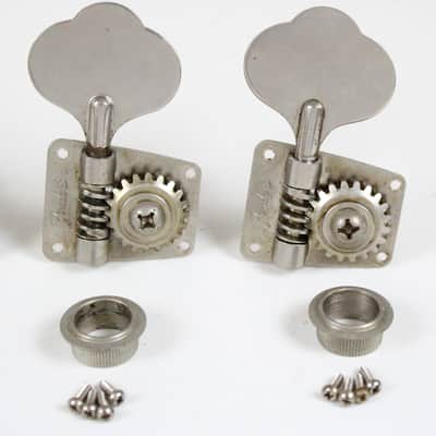 1977 Vintage Fender Mustang/Musicmaster/Coronado II Bass Nickel Tuners Set 1970s USA image 3