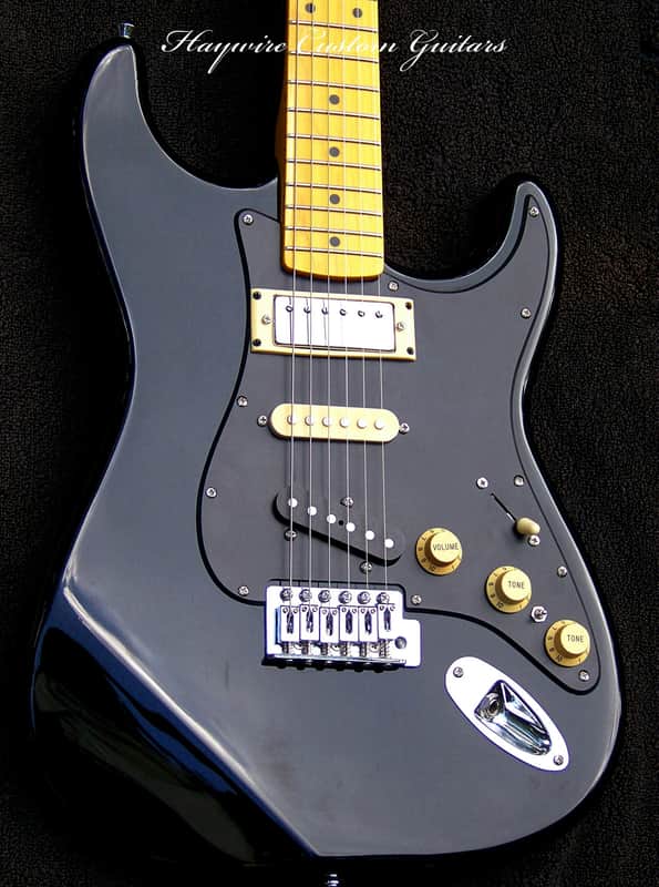 Custom Shop Mahogany 7-Sound Strat+Black Matte Guard+All Maple Neck+Working BridgeTone+Lollar Bridge Tele PU+Treble Bleed Circuit+Matched Custom Neck and Middle Pickups w/Dual Action Truss Rod+Vintage Kluson Style Tuners+Leveled, Crowned+Polished Frets! image 1