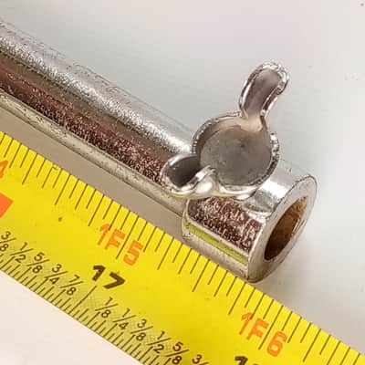 Z-Rod 3/8" Telescoping Cymbal Straight Arm Receiver Mount Holder Chrome Vintage image 2