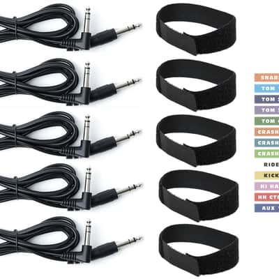 5 Cable Auxiliary / Aux Connection Kit for Roland TD-27 Drum Module
