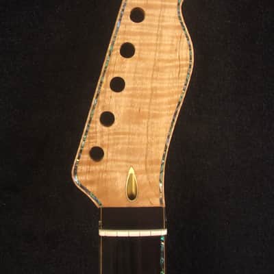 Handcrafted Electric Guitar Replacement TELE Neck, Solid Curly Maple, CowBoy Inlay, Bruce Wei GN-2117 image 2