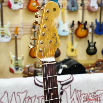 Fender Custom Shop Wild West Guitars 25th Anniversary 1960 Stratocaster Hardtail Madagascar Rosewood Fretboard Heavy Relic Fiesta Red 7.20 image 7