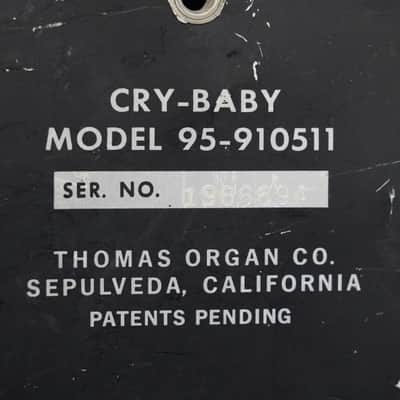 1976 Thomas Organ Co.Cry Baby Model 95-910511 Wah Effect Pedal #51773 image 13